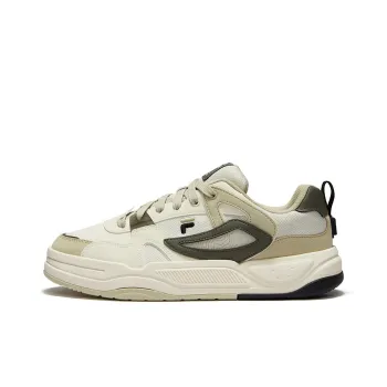 FILA FUSION BANK II Slip Resistant Low Top Skateboard Shoes Men's White Brown