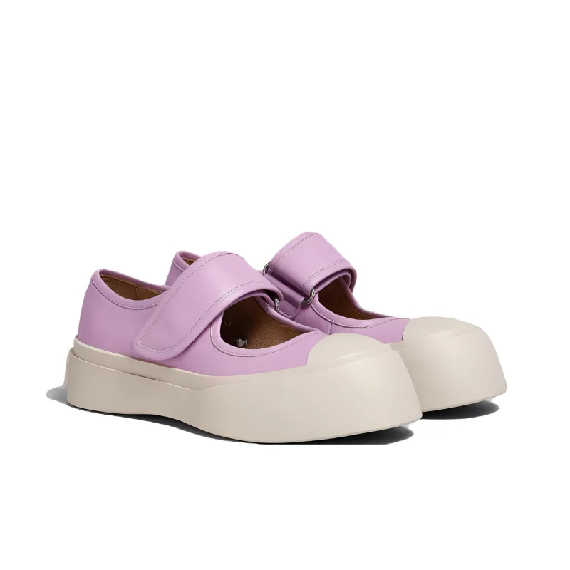 MARNI Pablo Leather Mary Jane Sneakers-3