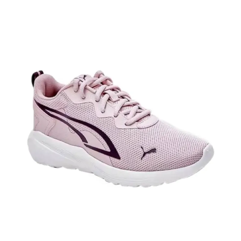 PUMA All Day Active Anti Slip Wear Resistant Low Top Kids' Running Shoes Purple Pink Teenagers-1