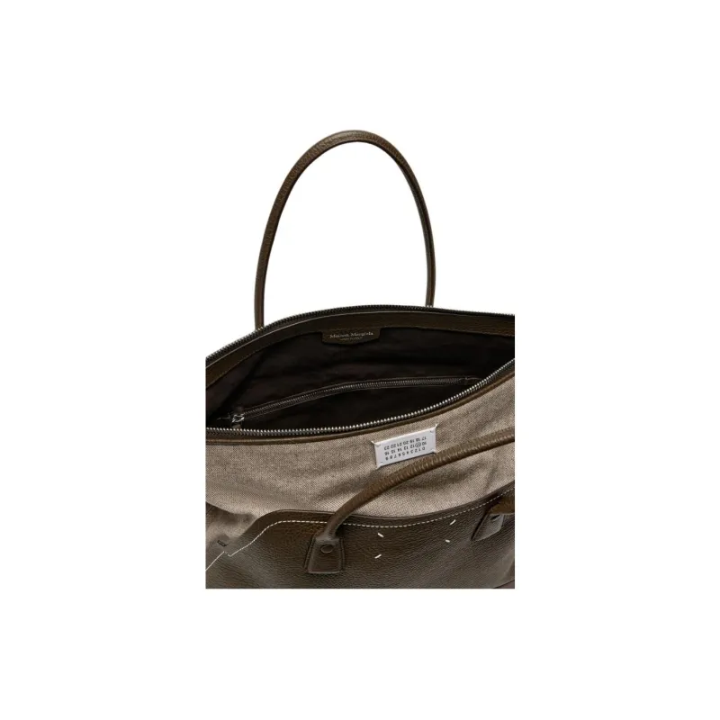 Maison Margiela 5AC With Calfskin One Shoulder Handbag Women's Brown-4