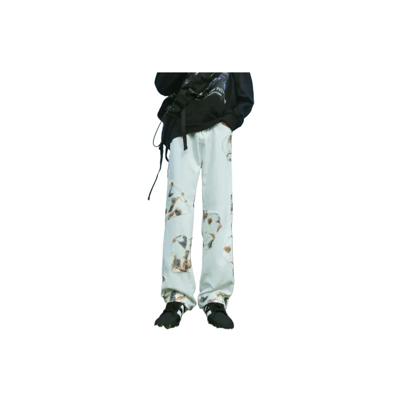 ZONEiD Jeans Unisex White-1