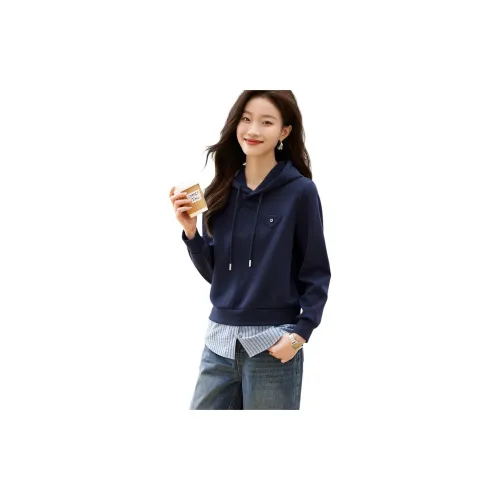 Mo Han Yi Mei Sweatshirts Women's Navy Blue