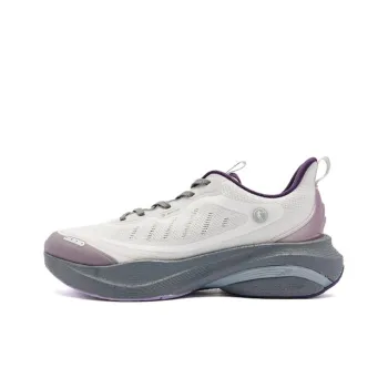 QIAODAN Cushioning Anti-Slip And Wear-Resistant Breathable Rebound Low-Top Sprint Running Shoes Women's Beige Gray