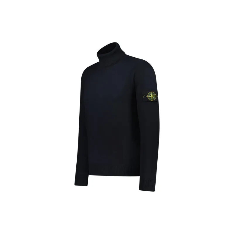 STONE ISLAND Logo Patch Roll Neck Jumper-1