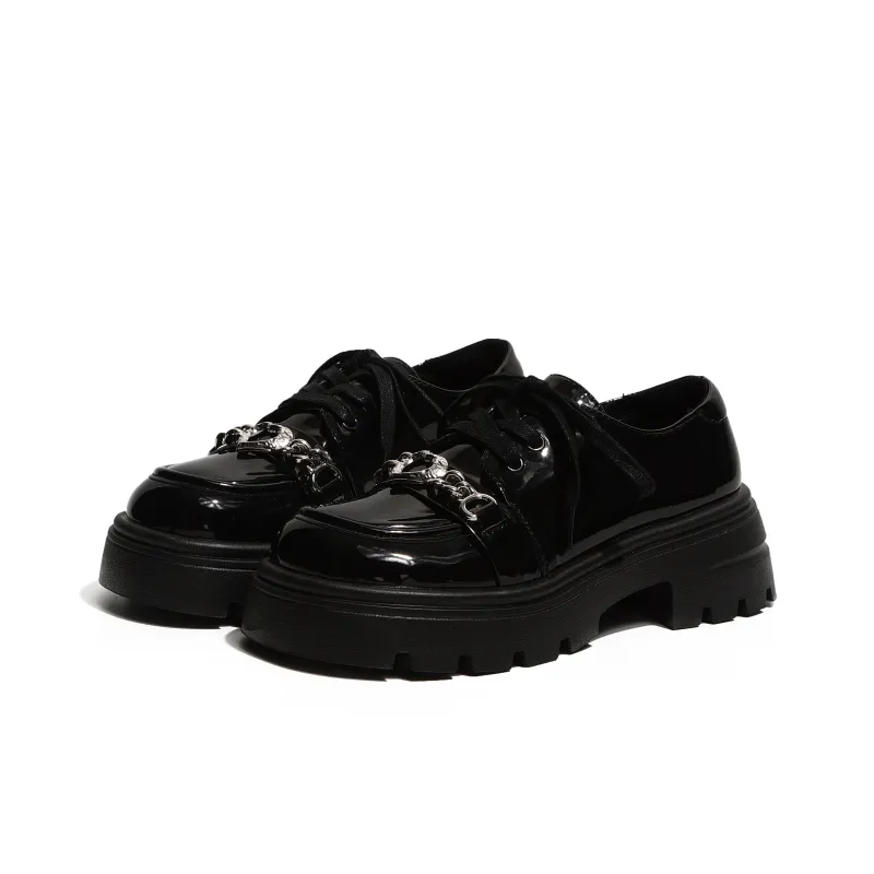NUNZ Loafers Women's Black Glossy/Black Matte-2