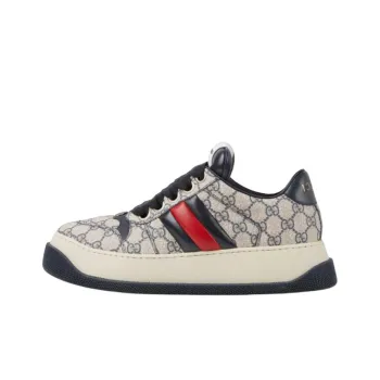 GUCCI Screener Low Top Skateboard Shoes Men's Beige