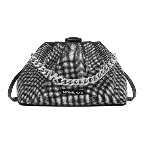 MICHAEL KORS Nola Cotton Shoulder Bag Crossbody Bag Handbag Small Size Women's Black