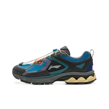 LiNing Support 2.0 Trail V2 Anti Slip Wear Resistant Low Top Running Shoes Men's Gray Blue