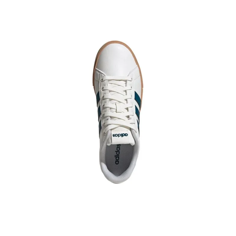 Adidas Anti Slip Wear Resistant Low Top Skateboard Shoes Unisex White Green Yellow-3