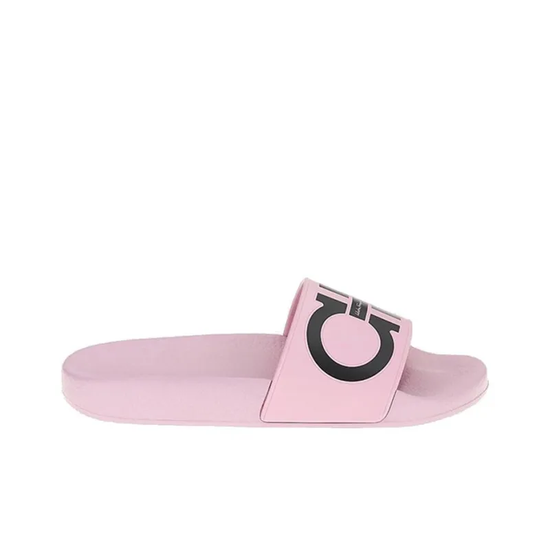 FERRAGAMO Gancini print Pool Slides-1