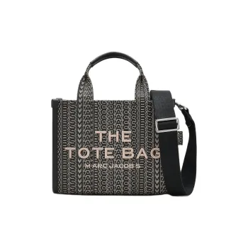 MARC JACOBS Monogram Jacquard Logo Detailed Small Tote Bag