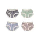 Dark Gray+Pea Green+Light Blue+Shrimp Pink (4-3)
