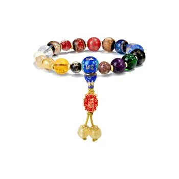 DH7 Colored Glaze Jade Bracelets Unisex