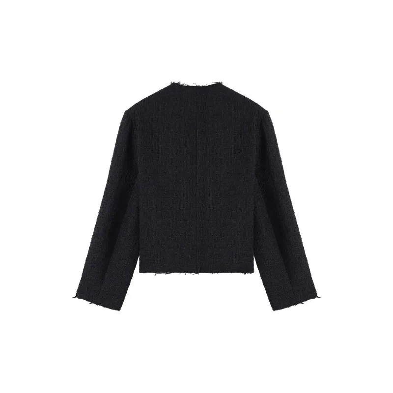 THE SEA LIFE Cropped Coat Women's Black Mage-1