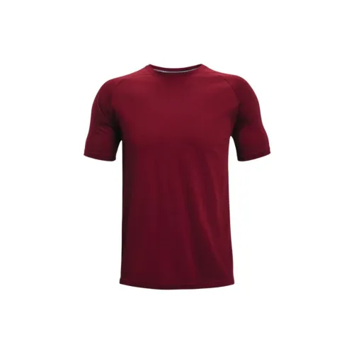 Under Armour T-Shirts Men Burgundy