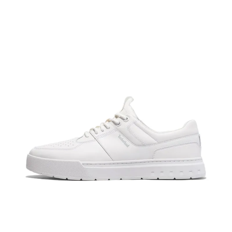 Timberland Anti Slip Wear Resistant Low Top Skateboard Shoes Men's White-0