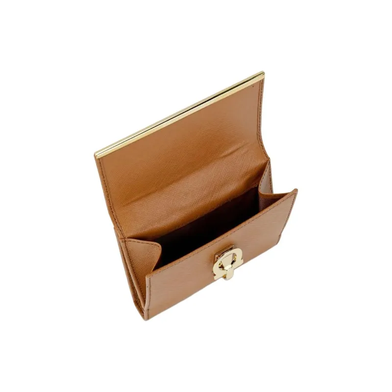 FERRAGAMO Leather Wallet Women's Orange-3