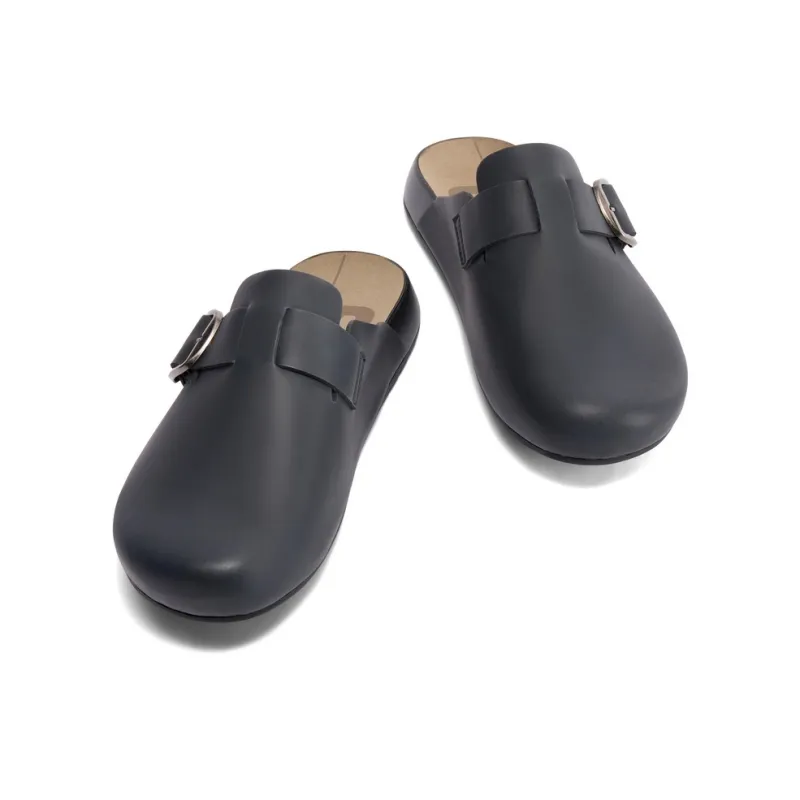 BELLE Rubber Sole Abrasion Resistant Slip Resistant Closed Toe Slippers Men's Black, Brown-2