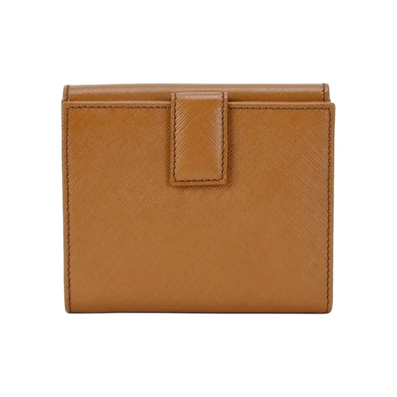 FERRAGAMO Leather Wallet Women's Orange-1
