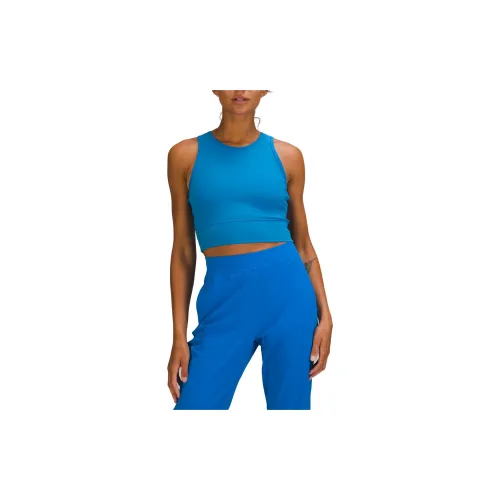 Lululemon Mesh-Back Sleeveless Sports Shirts Women's Pool Blue