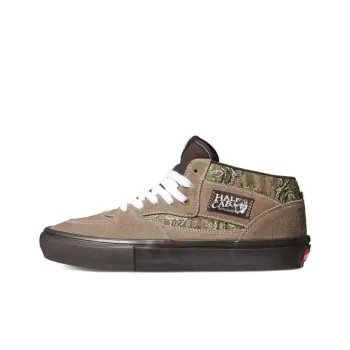 Vans Skate Rowley Anti Slip Wear Resistant Mid Top Skateboard Shoes Unisex Taupe
