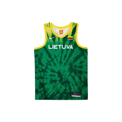 NBA Lithuanian Nike Home Fan Edition Basketball Jerseys Men Green