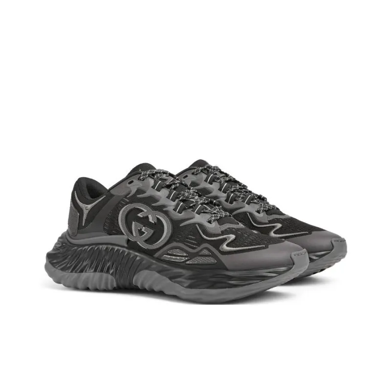 GUCCI Ripple Sneaker 'Black Grey'-2