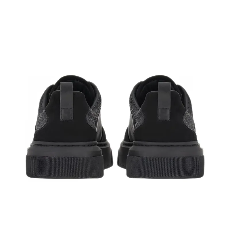 FERRAGAMO Low Top Stylish Skateboarding Shoes Men's Black-3