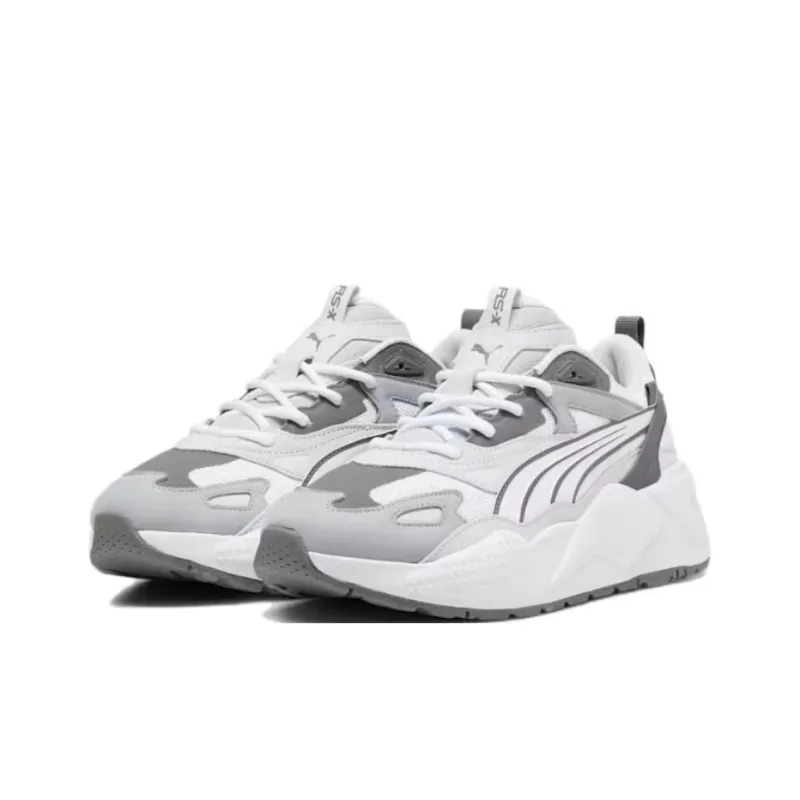 PUMA RS X Anti Slip Wear Resistant Low Top Running Shoes Unisex White Gray-2