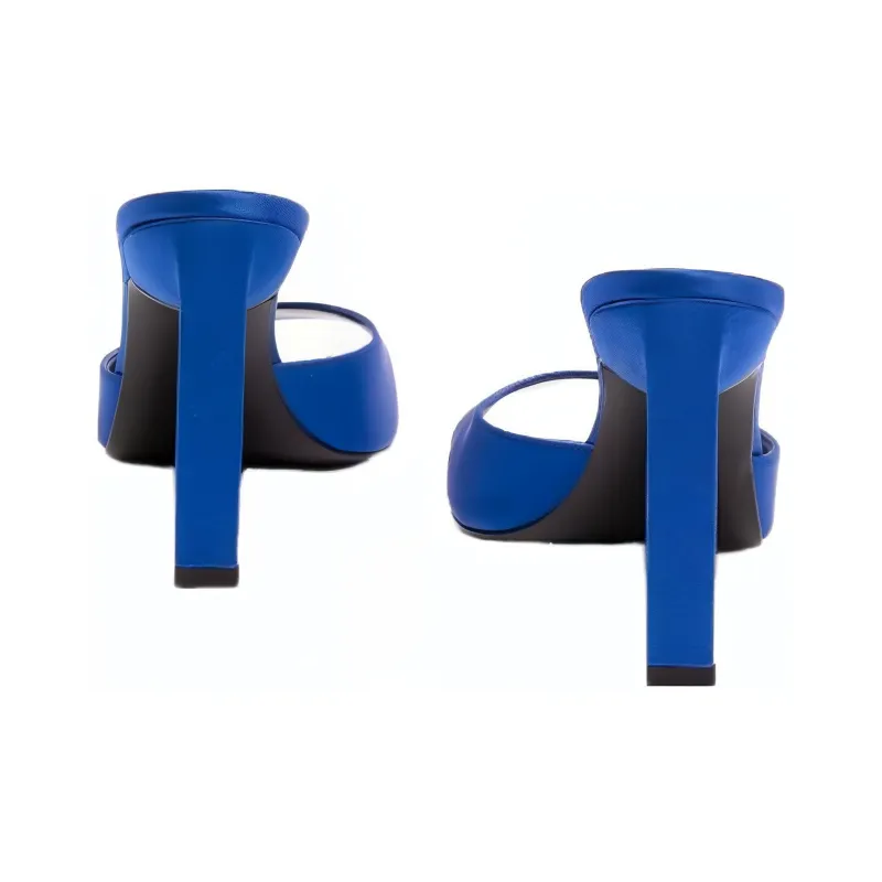 The Attico Rubber Sole Abrasion Resistant Slide Slippers Women's Blue-3