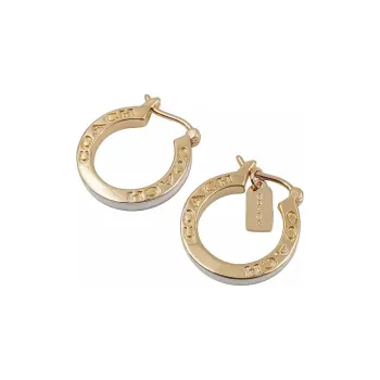 COACH Alloy Earrings Women's Gold