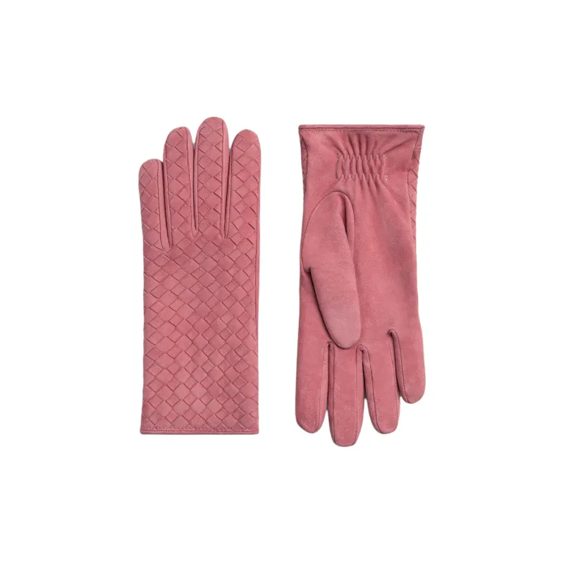Bottega Veneta Knit Gloves Women's Pink-0