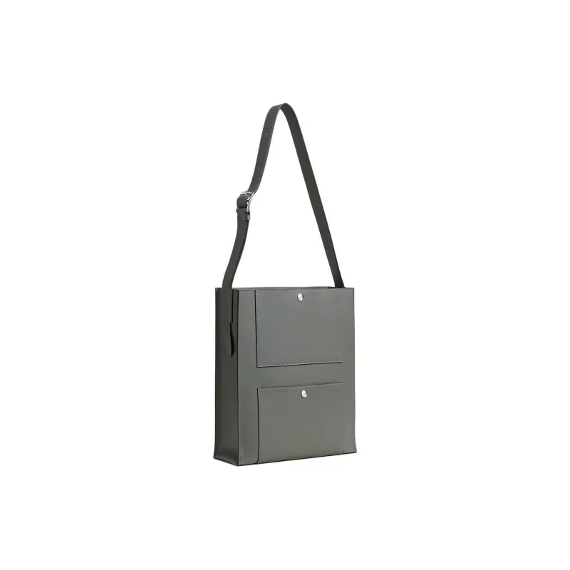 HERMES Evercolor Leather Tote Bag Shopping Bag Handbag Men's 0L Grismeyer Cumulus Gray-1