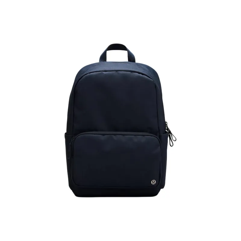 Lululemon Recycled Polyester Backpack Unisex Pure Navy With Horizontal Grey Accents-0