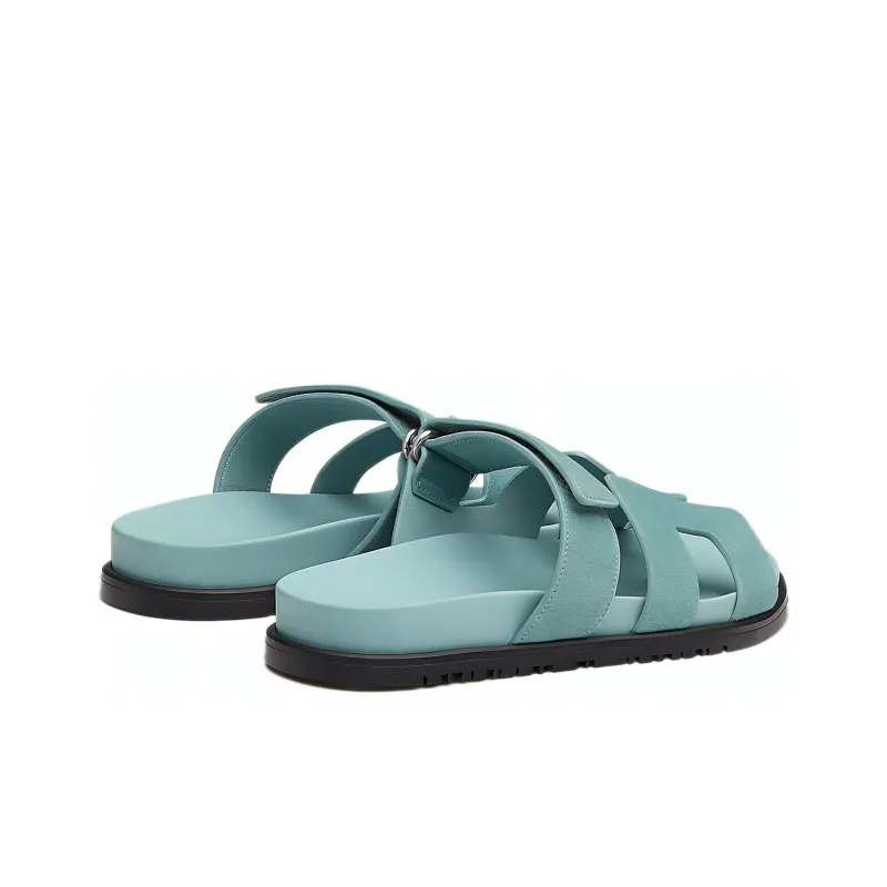 HERMES Chypre Abrasion Resistant Slide Slippers Women's Aqua Green-3