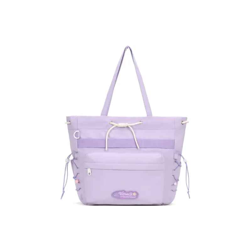 VANWALK Polyester Tote Bag, Shoulder Bag Women's Taro Purple/Mint Blue/Vanilla White-1
