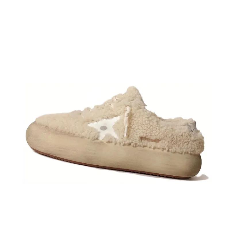 Golden Goose Women's Space Star 'Beige Shearling'-1