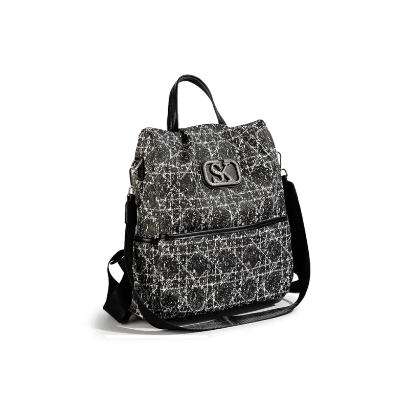 TAMATHA PU One Shoulder Portable Backpack Regular Women's Black-3