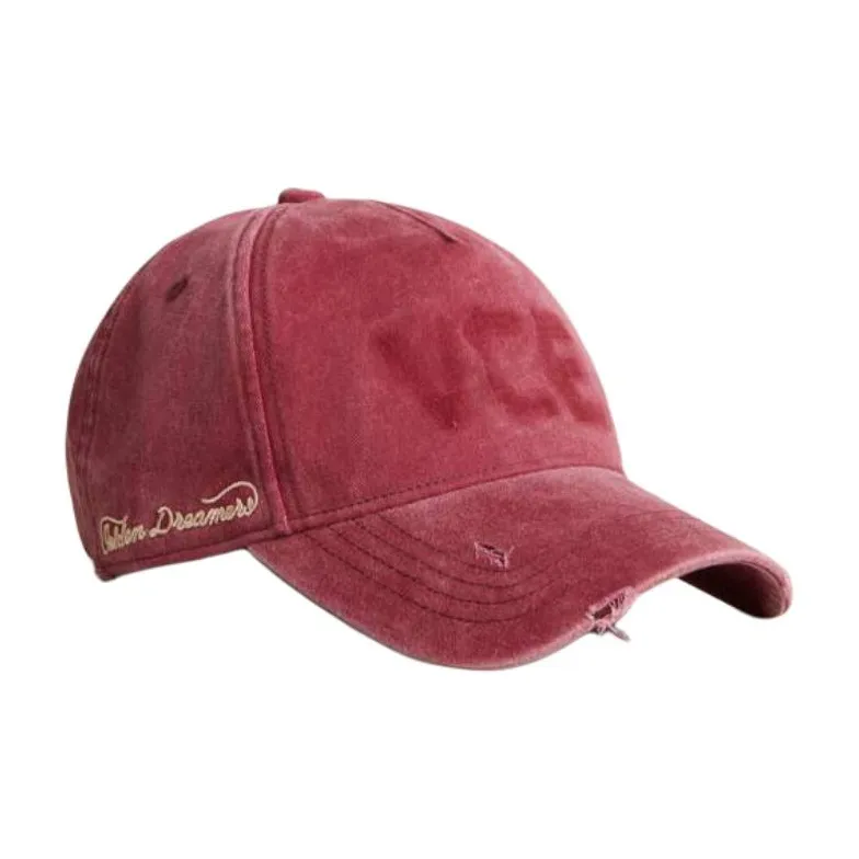 Golden Goose Distressed-effect Cotton Baseball Cap-2