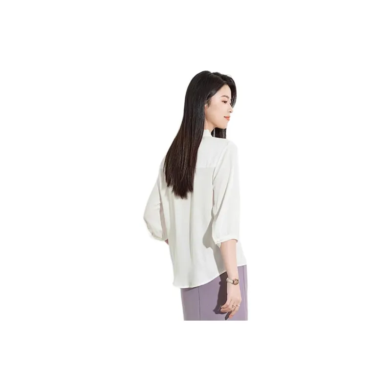 Yi Mengyuan Silk Chiffon Shirt Women's-1