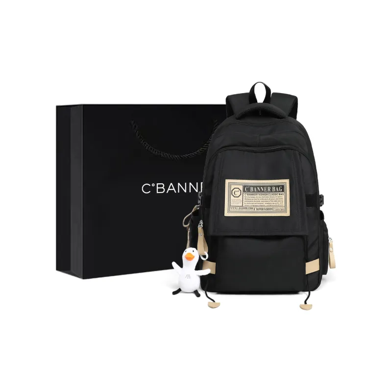 C°BANNER Fabric Backpack Large Size Unisex Red/Black-20