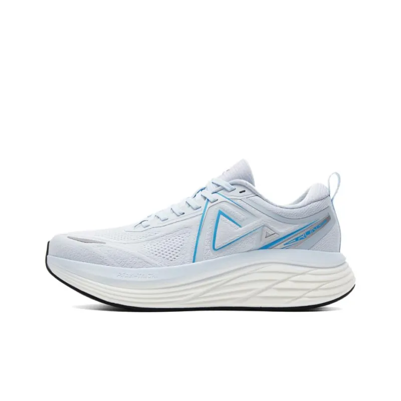 PEAK Cushioning Anti-Slip Wear-Resistant Impact-Resistant Rebound Low-Top Training Running Shoes Men's White Blue-0