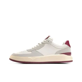 COLE HAAN Low Top Skateboard Shoes Men's White Maroon