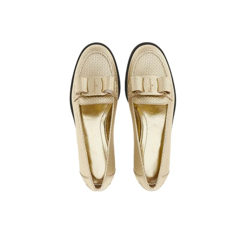 FERRAGAMO Viva Loafers Women's Gold-3