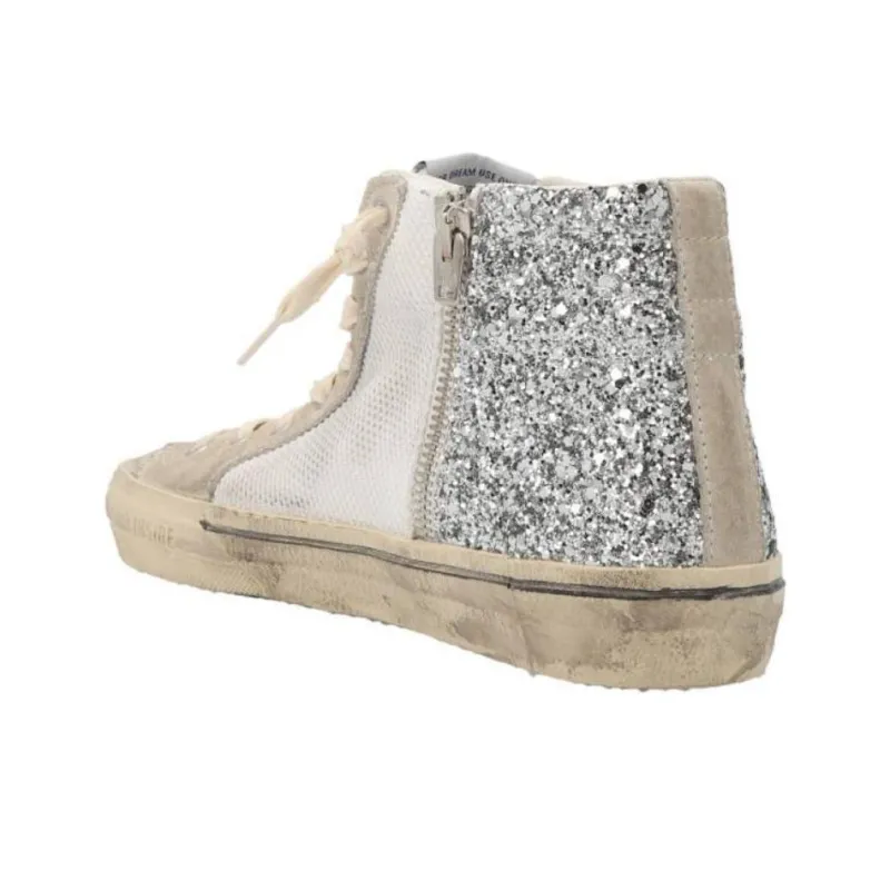Golden Goose Glitter-detail Leather High-top Sneakers-3