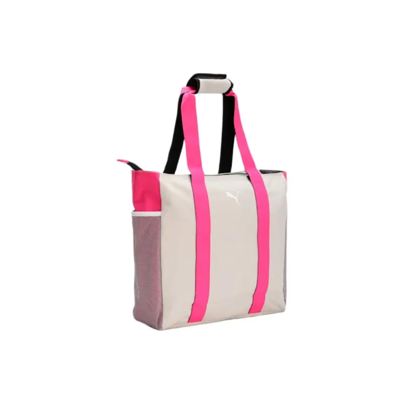 PUMA Polyester Tote Bag, Shopping Bag, Handbag Unisex Gray & Garnet Red-1