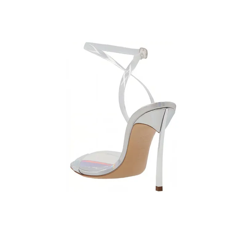 Casadei One Strap Sandals 11.5cm Women's White-4