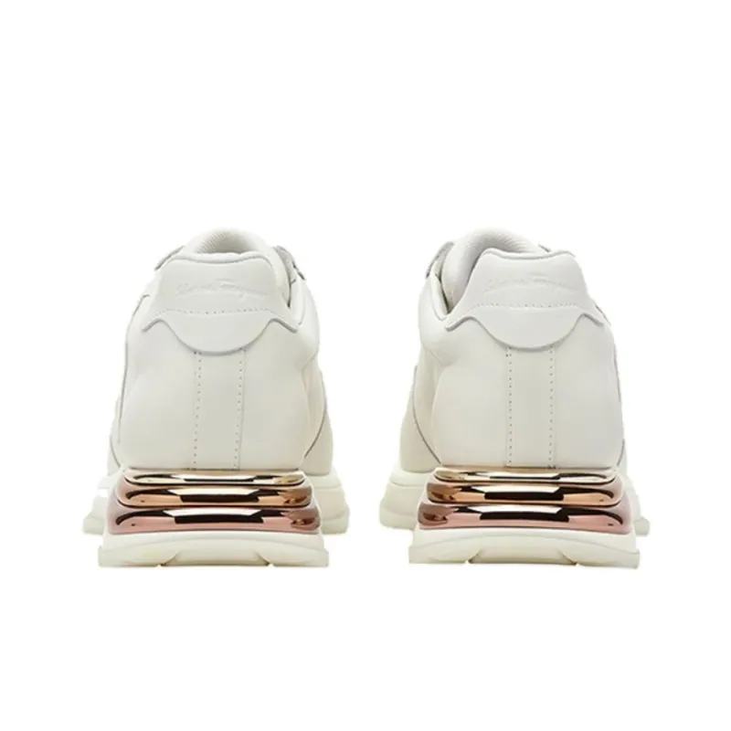 FERRAGAMO Brooklyn Low Top Casual Shoes Women's White-4