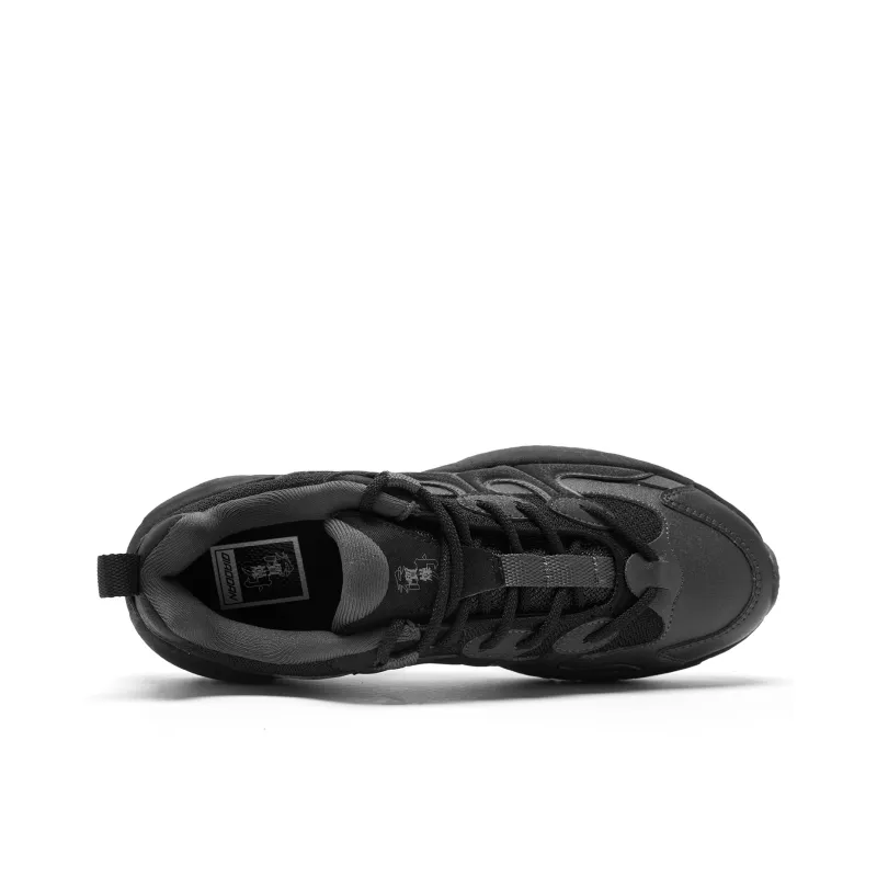 QIAODAN Wilder Height Increasing Wear Resistant Slip Resistant Low Top Casual Shoes Women's Black-3