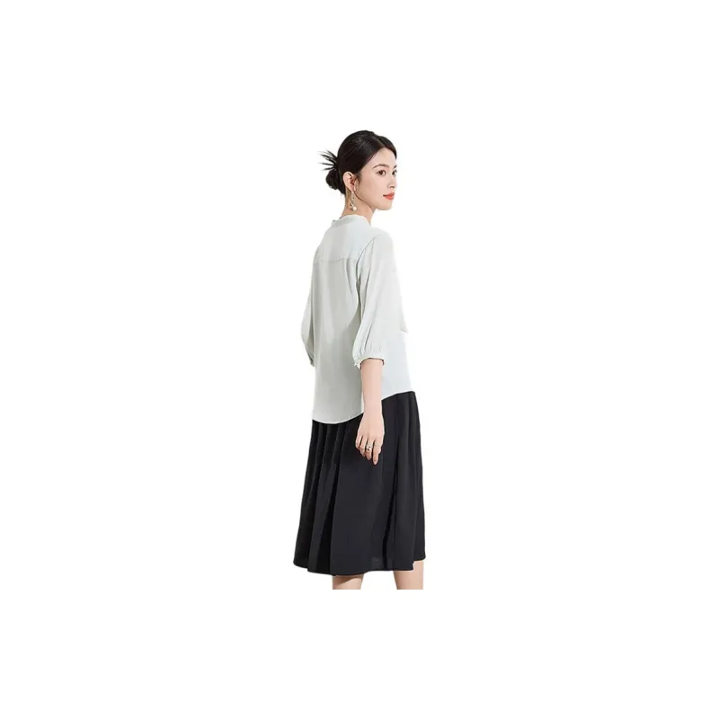 Yi Mengyuan Silk Chiffon Shirt Women's-5